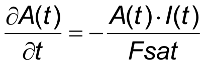 Rate equation for A(t) without relaxation term