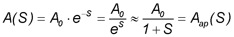 Saturation formula A(S)